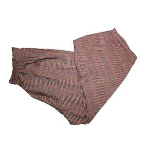Anokhi Striped Pajama Pants Women's Size M Cotton Loungewear Sleepwear
